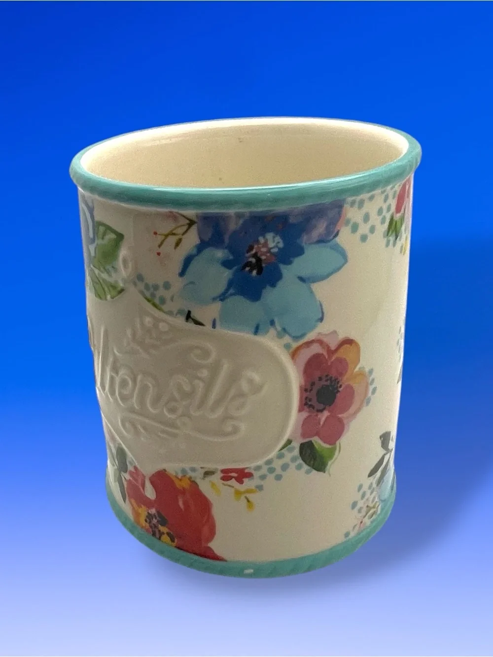The Pioneer Woman Floral Utensil Crock Farmhouse Cottagecore Melody